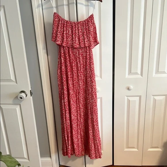 Aakaa Red and White Floral Dress - Picture 3 of 4